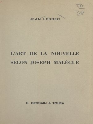 cover image of L'art de la nouvelle selon Joseph Malègue